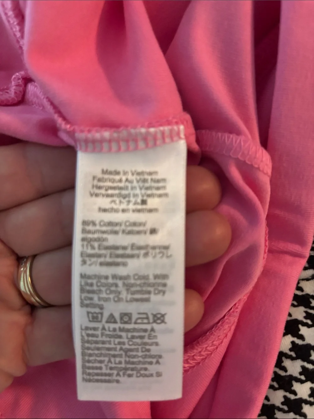 J Crew size small Pink Leggings and Black & White Houndstooth Leggings Set